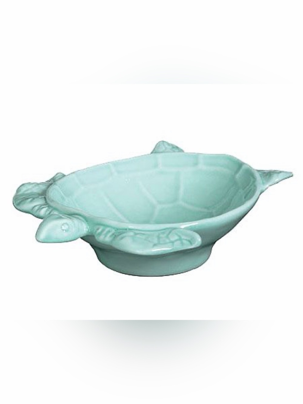 Vietri Incanto melamine sea turtle serving bowl aqua